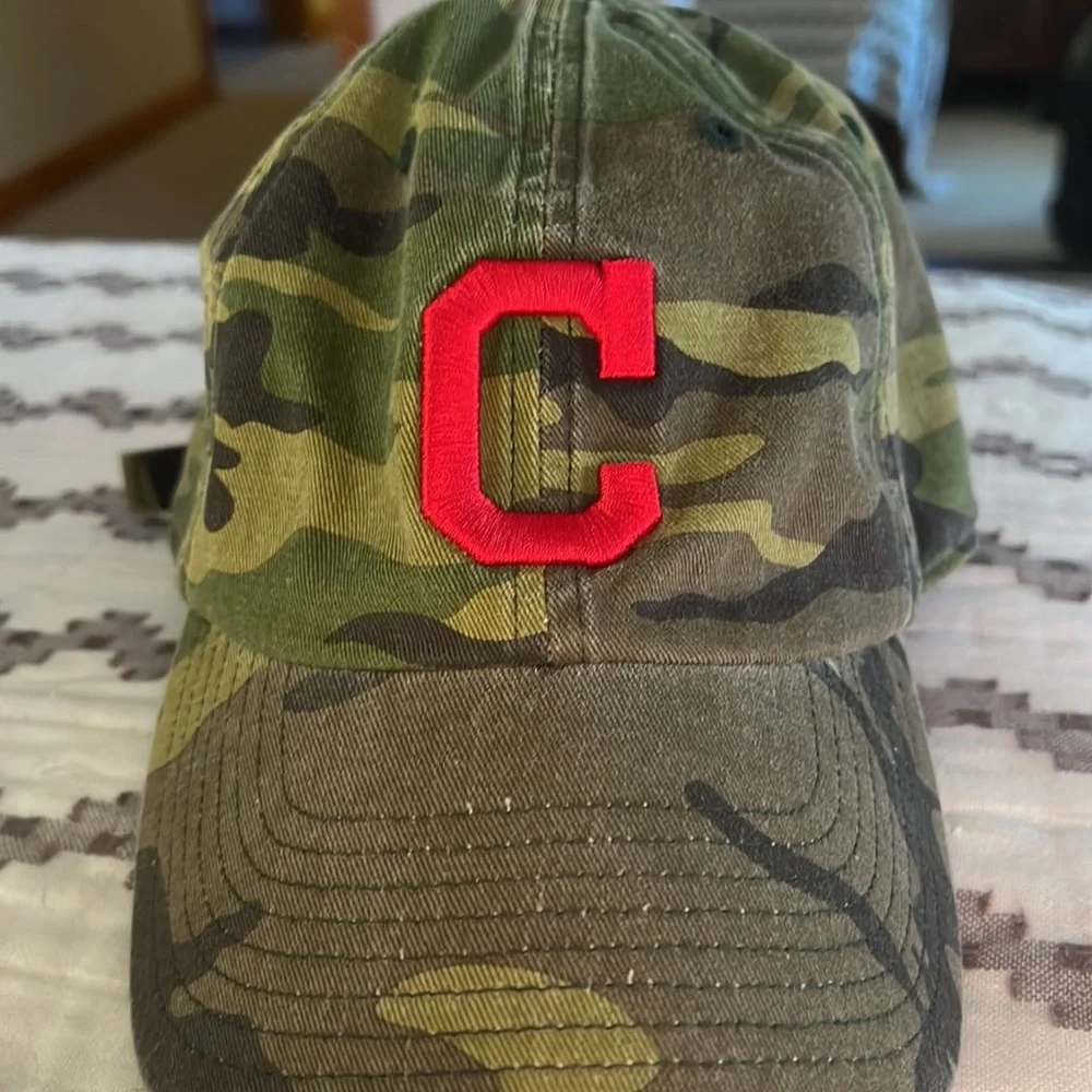 ‘47 Red color black C, Cleveland Camo hat. - Picture 8 of 8